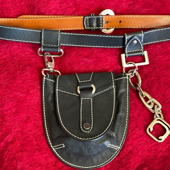 Orciani Handbags - ORCIANI MADE IN ITALY GENUINE LEATHER BELT BAG with CHAIN DETAIL